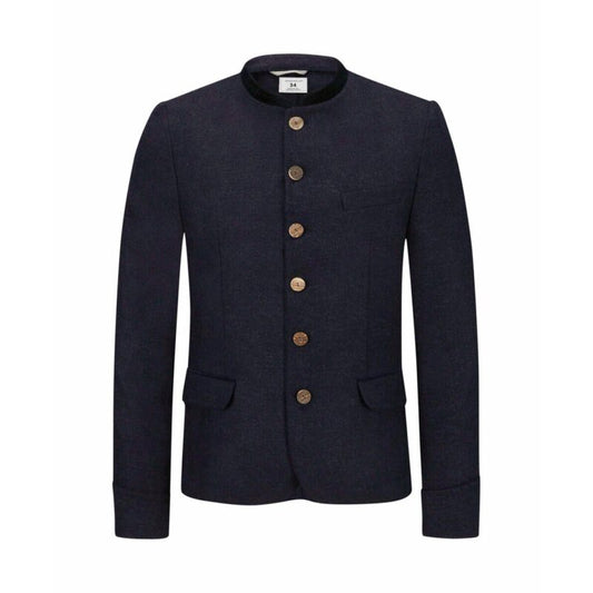 Dark Grey Leather Traditional Trachten Jackets