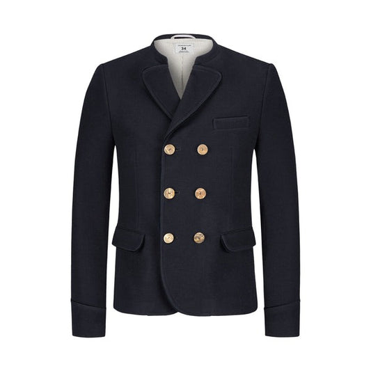 Dark Grey Leather Bavarian Trachten Jacket