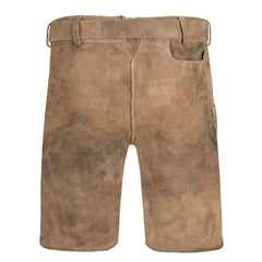 Desert Sandy Goat Suede Leather Bavarian Lederhosen