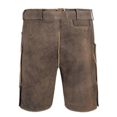 Light Brown Goat Suede Leather Bavarian Lederhosen