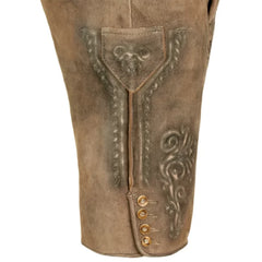 Desert Sandy Goat Suede Leather Bavarian Lederhosen