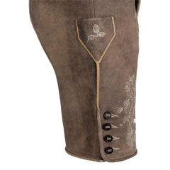 Light Brown Goat Suede Leather Bavarian Lederhosen