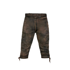 Dark Brown Goat Skin Leather Bavarian Bundhosen