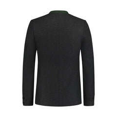 Dark Grey Leather Traditional Trachten Jackets