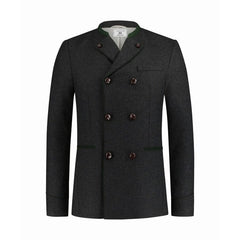 Dark Grey Leather Traditional Trachten Jackets