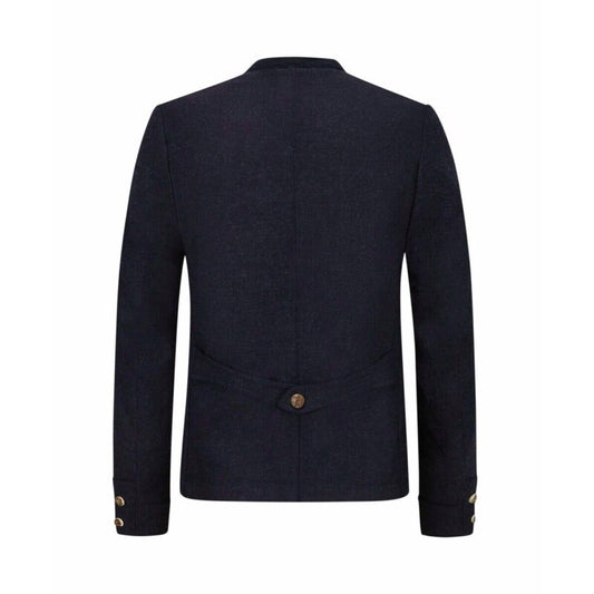 Dark Grey Leather Traditional Trachten Jackets