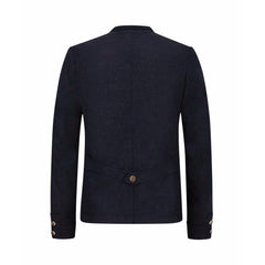 Dark Grey Leather Traditional Trachten Jackets