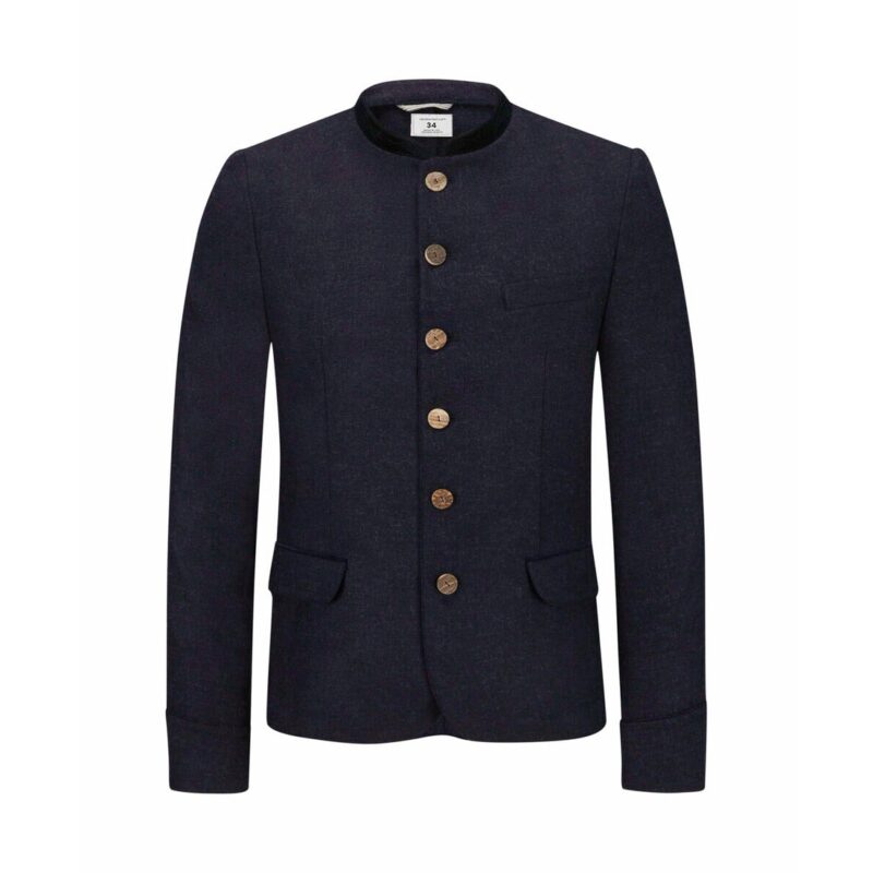 Dark Grey Leather Traditional Trachten Jackets