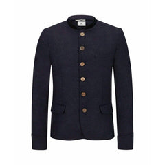 Dark Grey Leather Traditional Trachten Jackets