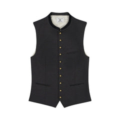 Classic Black Goat Suede Trachten Vest