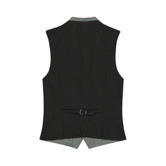 Sleek Grey Goat Suede Trachten Vest