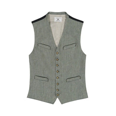 Cool Grey Goat Suede Trachten Vest