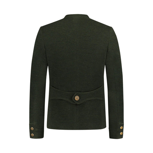 Army Green Fabric Bavarian Trachten Jacket