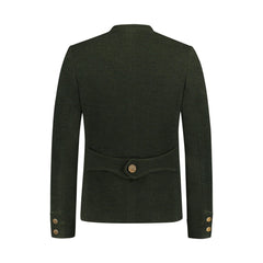 Army Green Fabric Bavarian Trachten Jacket