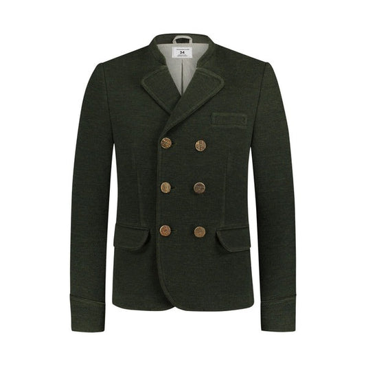 Army Green Fabric Bavarian Trachten Jacket