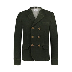 Army Green Fabric Bavarian Trachten Jacket