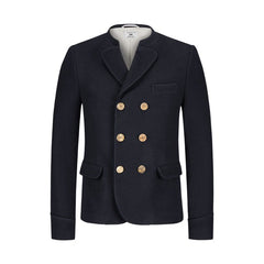 Dark Grey Leather Bavarian Trachten Jacket